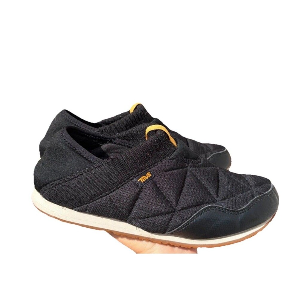 Teva Ember Moc Shoes Women 10 Black Quilted Collapsible Heel Slip On Camp